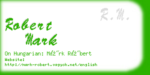robert mark business card